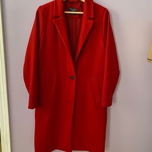 SOLD Abercrombie Red dad coat